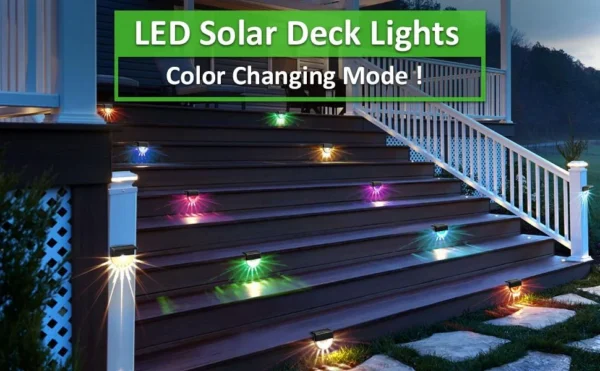 Set 2 lampi solare LED Rovo CD916, 2 moduri, lumina alb-cald, multicoloara - imagine 7