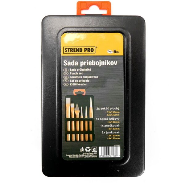 Trusa punctatoare si dalti, set 6 piese, Strend Pro - imagine 2