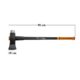 Topor pentru despicat, coada fibra, pana LSA aluminiu, 3.5 kg, 90 cm - imagine 2