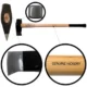 Topor pentru despicat, baros, coada lemn, 3 kg, 7x90 cm, Hickory, Strend Pro - imagine 6