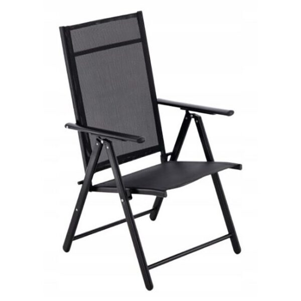Scaun gradina/terasa, pliabil, otel, negru, 60x58x100 cm, Chomik - imagine 1