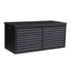 Lada depozitare de gradina, capac cu telescop, negru, 490 L, 146.4x61x64.4 cm