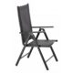Scaun pentru gradina, pliabil, aluminiu, gri, 65x55x104, Chomik