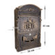 Cutie postala, aluminiu, bronz antic, 25.5x9x41 cm - imagine 4