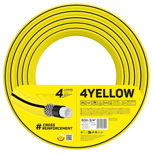 242864013_big.jpg Furtun gradina, Cellfast Yellow, 4 straturi, 3/4", 50 m - imagine 1