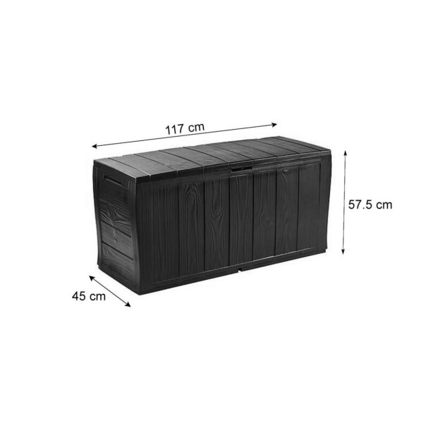 Lada depozitare de gradina, model lemn maro, 117x45x57.5 cm, Keter - imagine 4