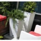 Ghiveci decorativ de flori, Prosperplast, Rato, imitatie ratan, patrat, alb, 22.5x22.5x42.1 cm - imagine 6