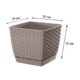 Ghiveci decorativ de flori, patrat 25x25x22 cm, imitatie ratan, cafeniu, Ratolla - imagine 3
