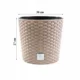 Ghiveci decorativ de flori, Prosperplast, Rato, imitatie ratan, rotund, cafeniu, 30x27 cm - imagine 5
