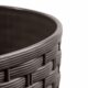 Ghiveci decorativ de flori, Prosperplast, Rato, imitatie ratan, rotund, maro inchis, 30x27 cm - imagine 4