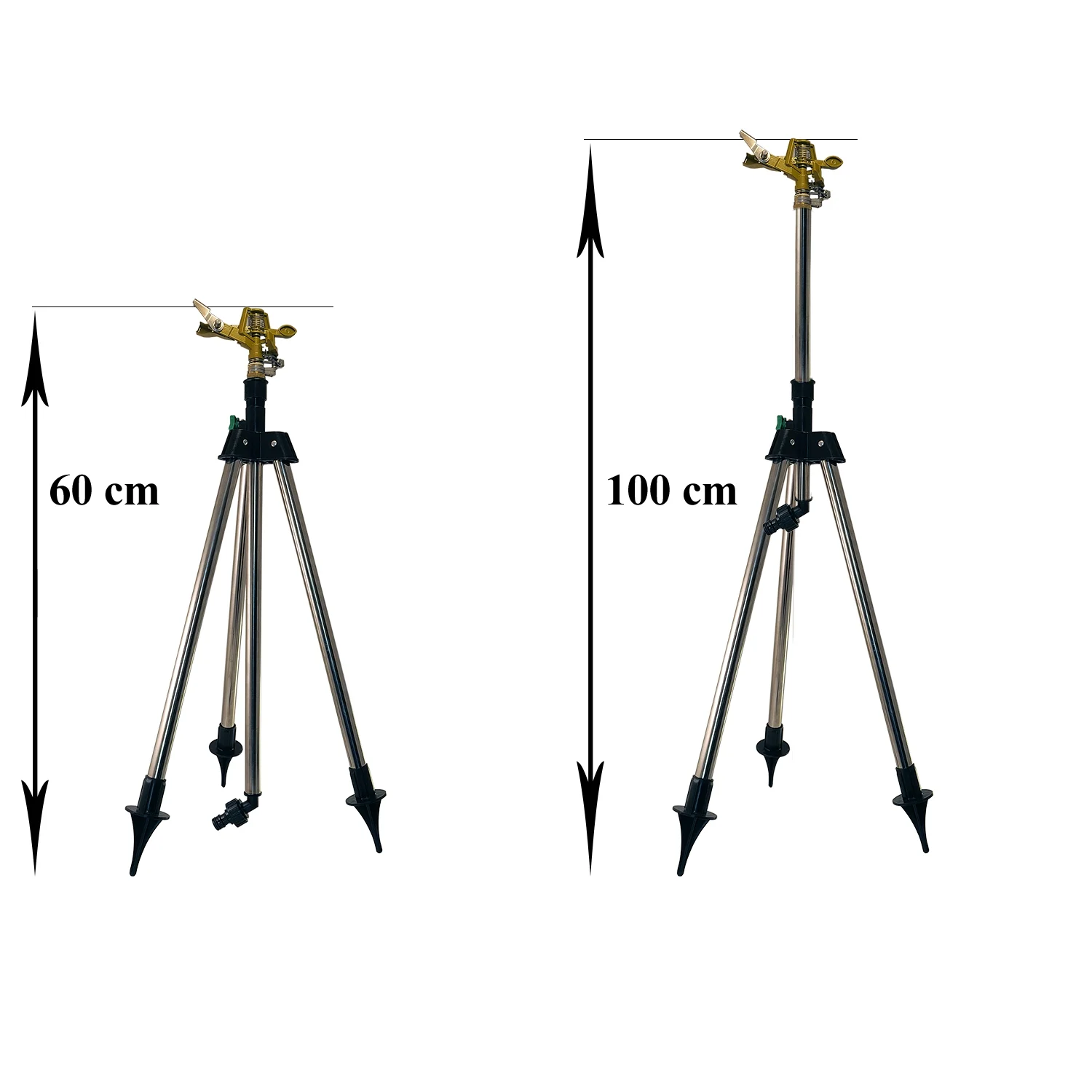 Aspersor pulsatoriu, zincat, cu trepied telescopic, 550-905 mm 2 Aspersor pulsatoriu, zincat, cu trepied telescopic, 550-905 mm