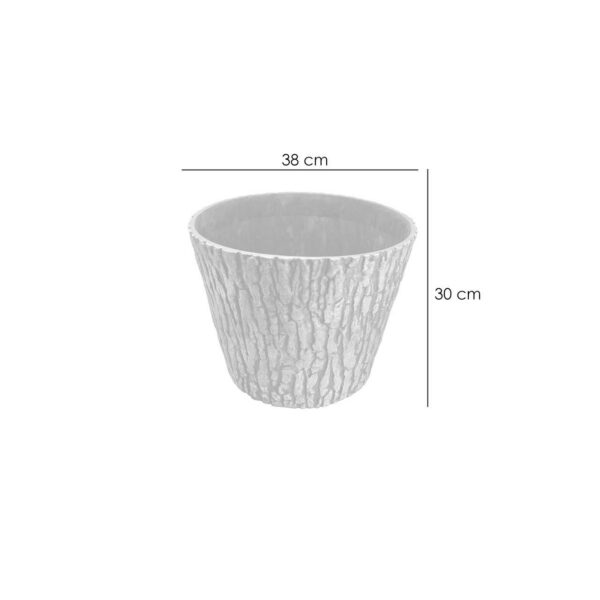 Ghiveci decorativ gradina model scoarta copac 38cm - imagine 2