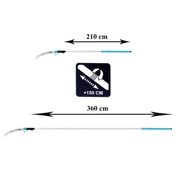 Fierastrau pentru crengi, cu maner telescopic 3.6 m, Aquacraft - imagine 5