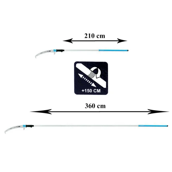 Fierastrau pentru crengi, cu maner telescopic 3.6 m, Aquacraft - imagine 7
