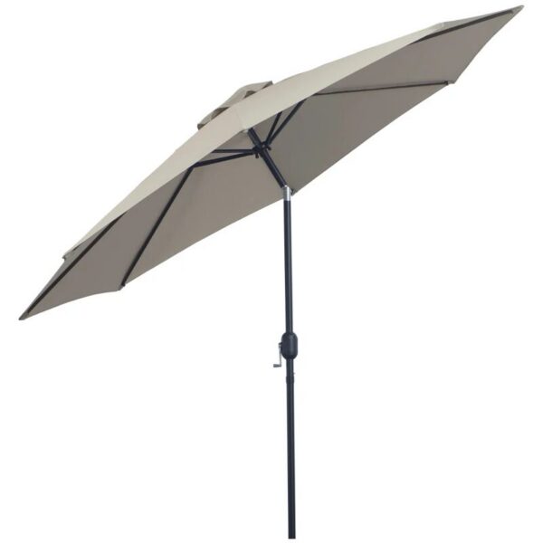 Umbrela gradina/terasa, cu inclinatie, manivela, gri, 300 cm - imagine 1