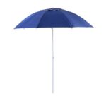 Umbrela plaja/gradina, 2 in 1, albastru si alb, 210 cm