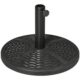 Suport pentru umbrela 38-48 mm, rotund, HDPE, imitatie ratan, negru, 45x33 cm