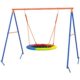 Complex de joaca, leagan tip cuib de barza, multicolor, 196x172x180 cm