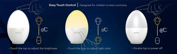 Lampa de veghe VAVA VA-HP008 LED cu reglare touch a Intensitatii, lumina calda si rece - imagine 8