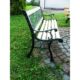 Banca de gradina, metal, lemn, plastic, 122x56x74 cm, Diana - imagine 4