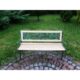 Banca de gradina, metal, lemn, plastic, 122x56x74 cm, Diana - imagine 3