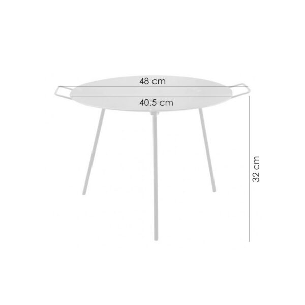 Disc pentru gratar, metalic, cu picioare si agatator, 40.5x32 cm, Perfect Home  - imagine 4