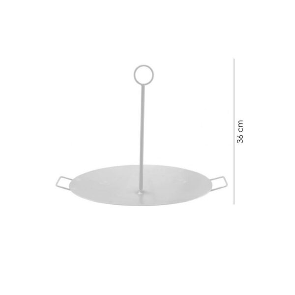 Disc pentru gratar, metalic, cu picioare si agatator, 48.7x32 cm, Perfect Home  - imagine 3