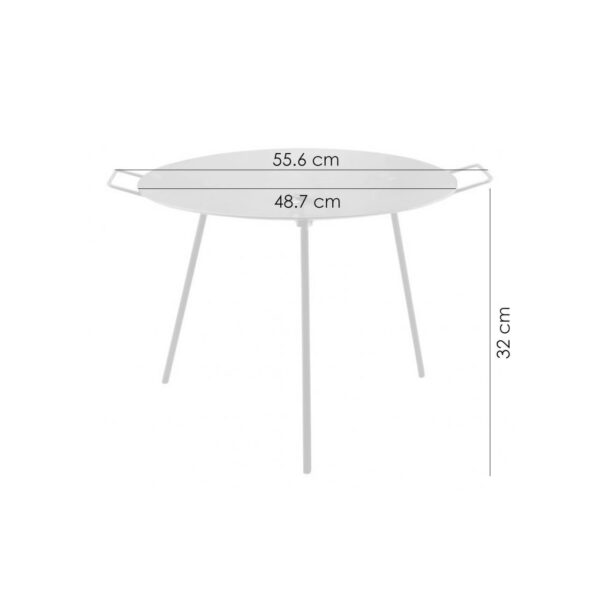 Disc pentru gratar, metalic, cu picioare si agatator, 48.7x32 cm, Perfect Home  - imagine 2