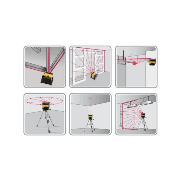 Nivela laser, cap rotativ, cu trepied, 30 m, Topex - imagine 4