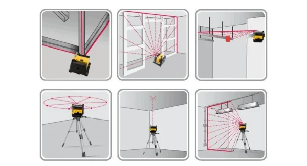 Nivela laser, cap rotativ, cu trepied, 30 m, Topex - imagine 5