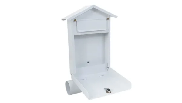 Cutie postala, cu loc pentru ziar, alb, format B6, 23x7x37.5 cm, Damech - imagine 6
