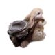 Decoratiune gradina, ceramica, iepure cu carucior, 34x19x39 cm - imagine 3
