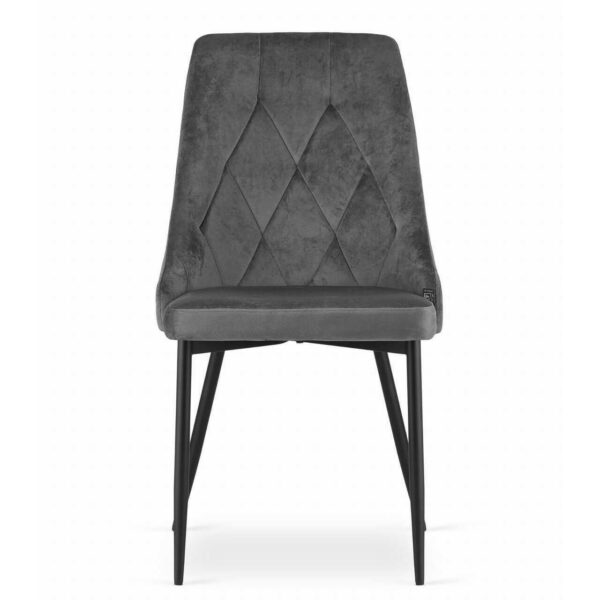 Scaun bucatarie/living, Artool, Imola, catifea, metal, gri, 48.5x61x93.5 cm - imagine 6