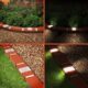 Bordura decorativa, efect caramida, 2 x lampa LED cu iluminare solara, set 10 buc, 2.1 m - imagine 2