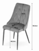 Scaun bucatarie/living, Artool, Imola, catifea, metal, negru, 48.5x61x93.5 cm - imagine 8