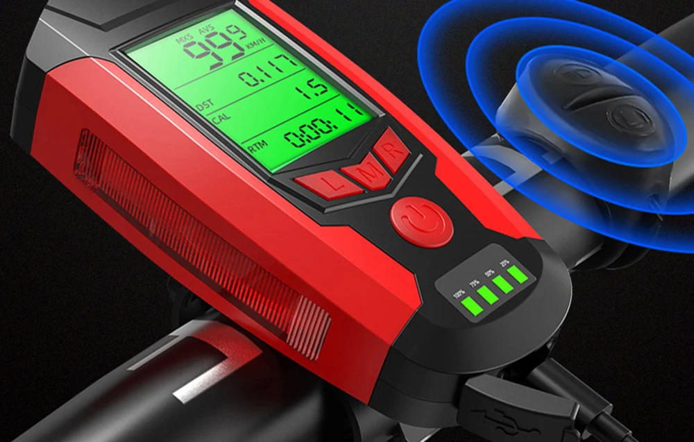 Lanterna pentru bicicleta 4 in 1 Superfire BM01, 300 lumeni, afisare viteza, km, temperatura, display cu afisaj, 5 functii, 7 Lanterna pentru bicicleta 4 in 1 Superfire BM01, 300 lumeni, afisare viteza, km, temperatura, display cu afisaj, 5 functii,