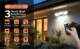 Lampa solara LED de perete Lepro PR640005.  1000lm, LED, Telecomanda, 3 panouri, 2 moduri, senzor de miscare - imagine 8