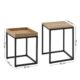 Masa de cafea, Vasagle, pal si metal, natur, set 2 piese - imagine 5