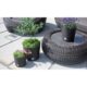 Ghiveci decorativ de flori, Prosperplast, Rato, imitatie ratan, rotund, maro inchis, 30x27 cm - imagine 2