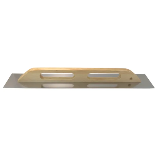 Gletiera inox, maner din lemn lung, 13x68 cm - imagine 3