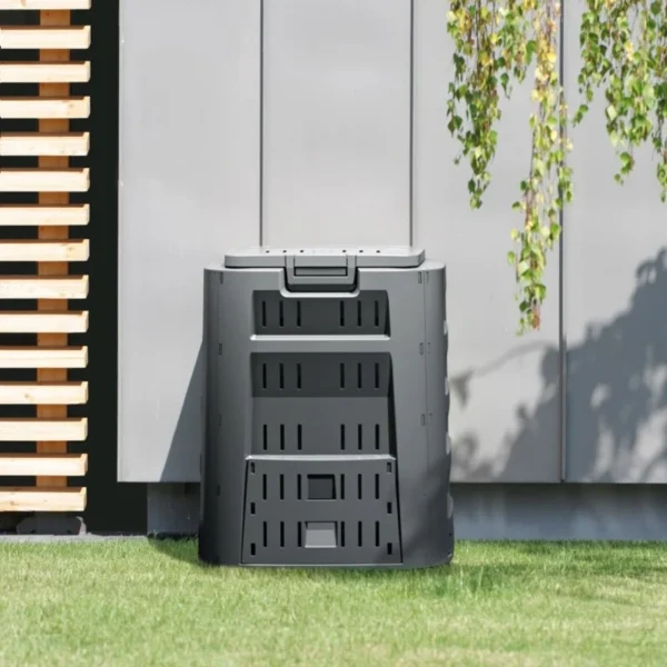 Compostor de gradina, 320 L, negru, rezistent la inghet, Compogreen - imagine 5