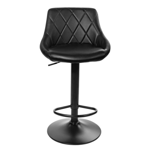 Scaun de bucatarie/bar, Artool, Kast, rotativ, piele ecologica, negru, 45.5x48.5x85-105 cm - imagine 5