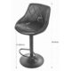 Scaun de bucatarie/bar, Artool, Kast, rotativ, piele ecologica, negru, 45.5x48.5x85-105 cm - imagine 6