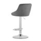 Scaun de bucatarie/bar, Artool, Kast, rotativ, catifea, gri si argintiu, 45.5x49x85-105 cm - imagine 4