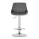 Scaun de bucatarie/bar, Artool, Kast, rotativ, catifea, gri si argintiu, 45.5x49x85-105 cm - imagine 5