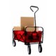 Carucior gradina, pliabil, rosu, max. 30 kg, 90x54x64 cm - imagine 2