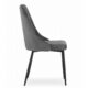 Scaun bucatarie/living, Artool, Imola, catifea, metal, gri, 48.5x61x93.5 cm - imagine 5