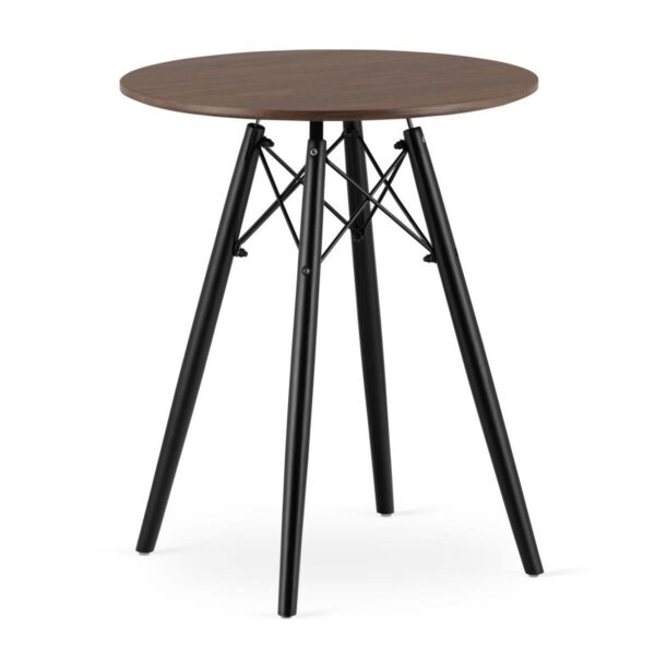 Masa stil scandinav, Artool, rotund, MDF si lemn, maro rustic, 60x73 cm - imagine 9