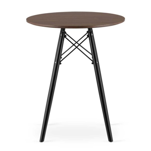 Masa stil scandinav, Artool, rotund, MDF si lemn, maro rustic, 60x73 cm - imagine 10