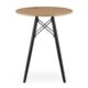 Masa stil scandinav, Artool, rotund, MDF si lemn, natur, 60x73 cm - imagine 9